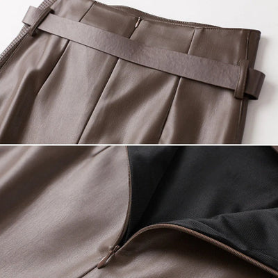 Vella Sheepskin Leather Skirt