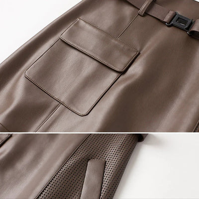 Vella Sheepskin Leather Skirt