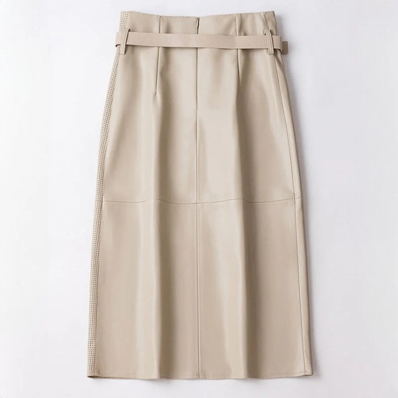 Vella Sheepskin Leather Skirt