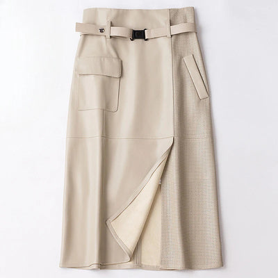 Vella Sheepskin Leather Skirt