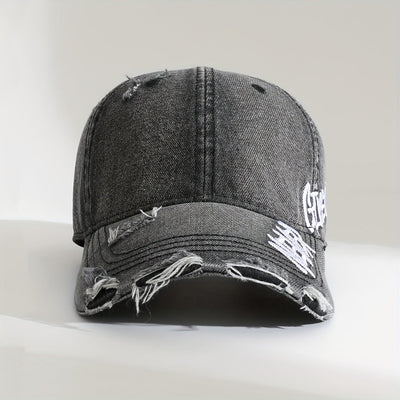 Never Give Up distressed cap